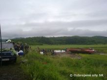 Pomoc pri povodniach pr�slu�n�kmi Brig�dy velenia, riadenia a prieskumu Zvolen