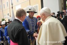 Čestná stráž OS SR na audiencii u sv. Otca Benedikta XVI
