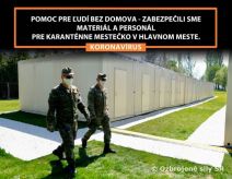 Materiál a personál pre karanténne mestečko v hlavnom meste